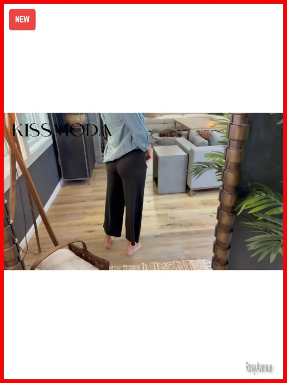 Wide Leg Capri Pants High Waisted Drawstring Palazzo Cropped Trousers with